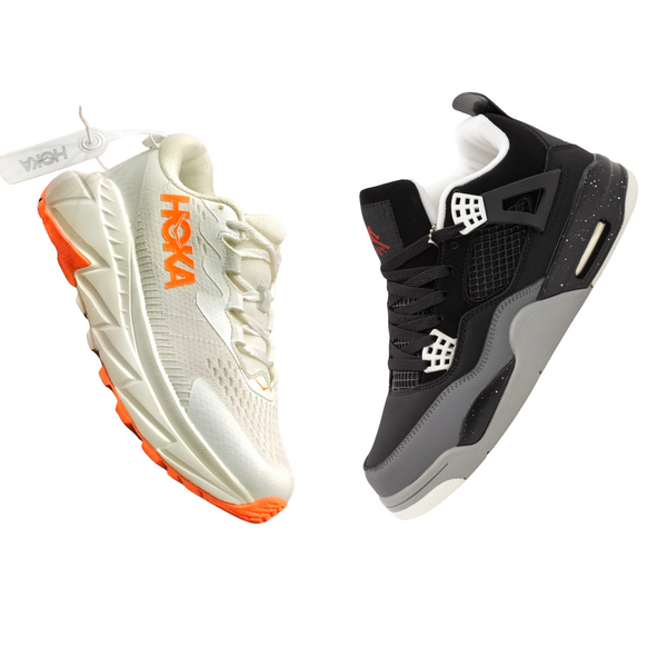 Combo Deal - HOKA Trail Runner + Air Jordan 4 Retro – Ultimate Comfort & Style Pack!