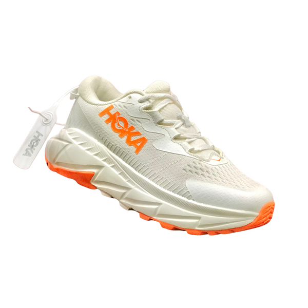 Hoka One One Clifton 10 Running Shoe – Frost/Orange Zest